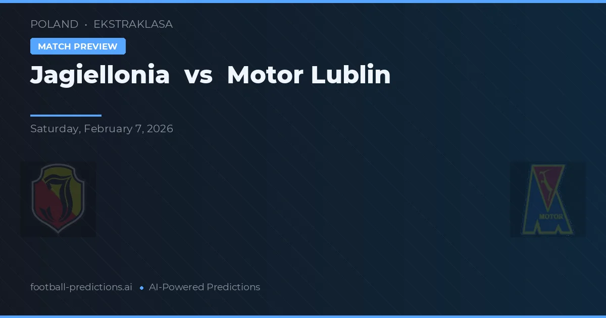 Jagiellonia Białystok vs Motor Lublin — matchtips och förhandstitt