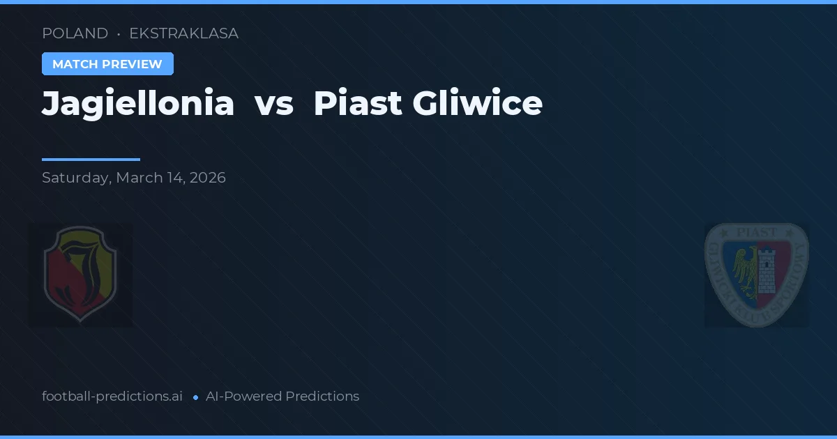 Jagiellonia Białystok vs Piast Gliwice — matchtips och förhandstitt