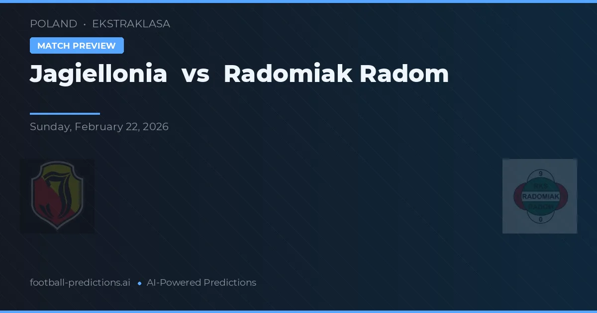 Jagiellonia Białystok vs Radomiak Radom — matchtips och förhandstitt