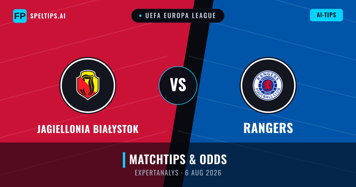 Jagiellonia Białystok vs Rangers — matchtips och förhandstitt