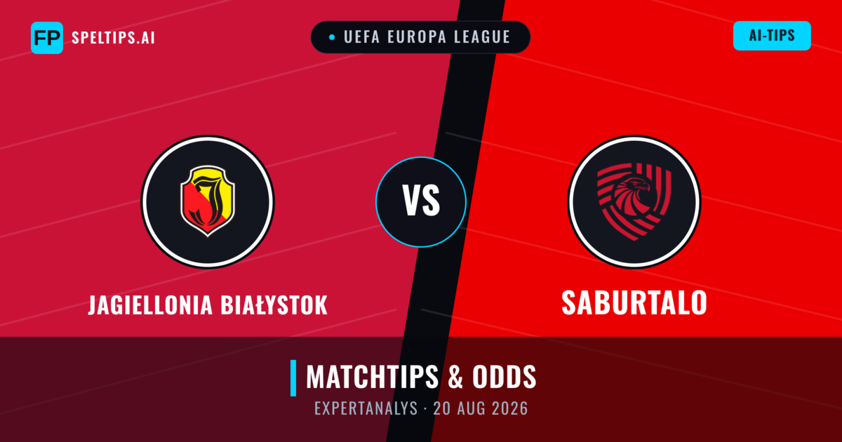Jagiellonia Białystok vs Saburtalo — matchtips och förhandstitt
