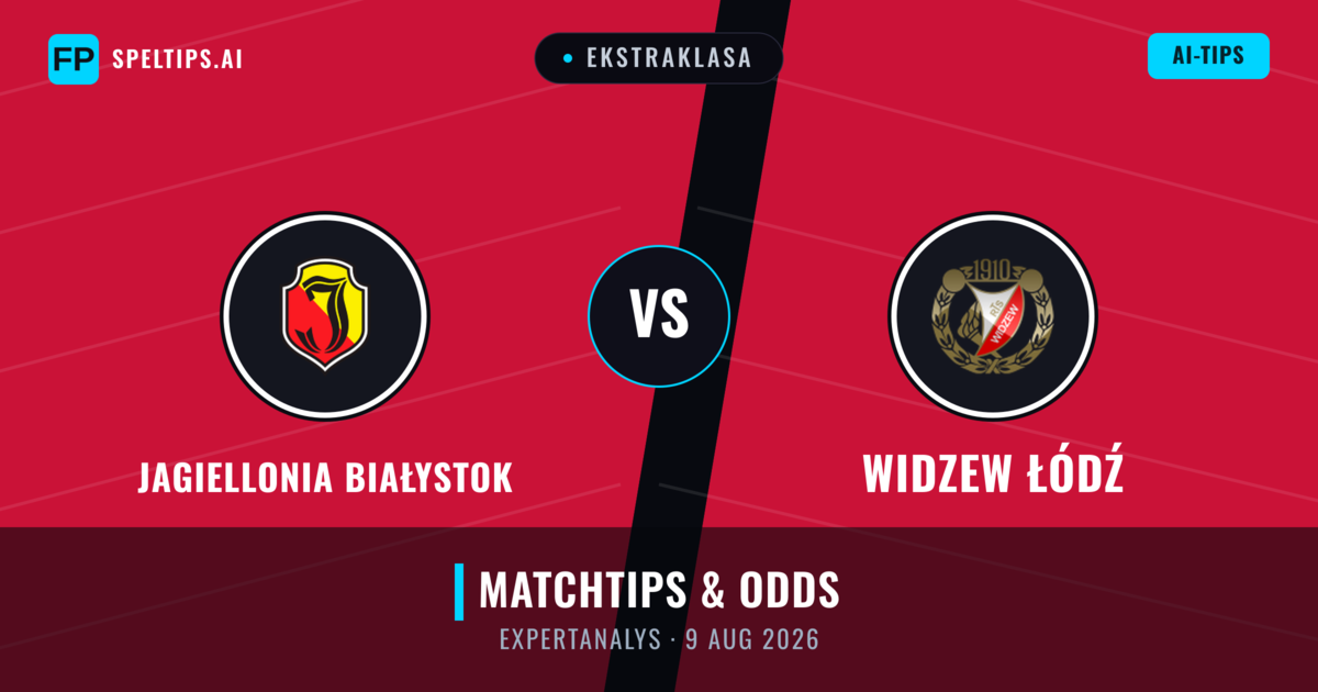 Jagiellonia Białystok vs Widzew Łódź — matchtips och förhandstitt