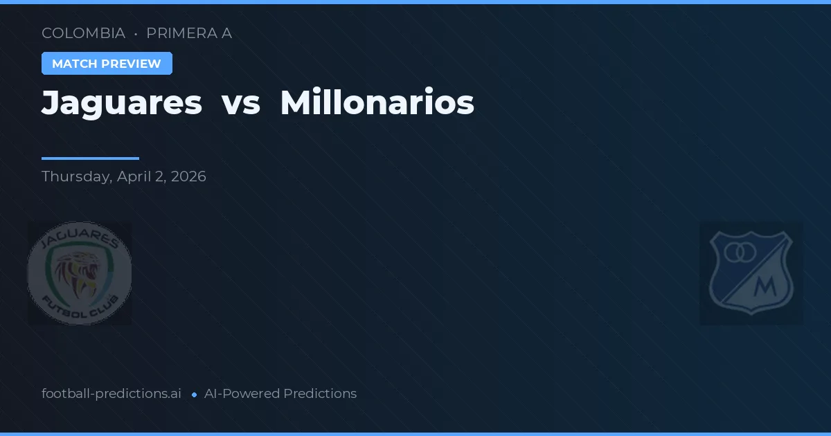 Jaguares vs Millonarios — matchtips och förhandstitt