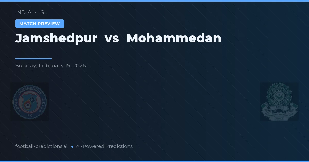 Jamshedpur vs Mohammedan — matchtips och förhandstitt