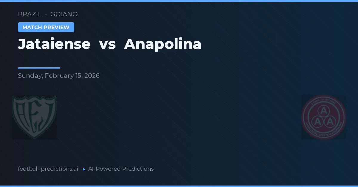 Jataiense vs Anapolina — matchtips och förhandstitt