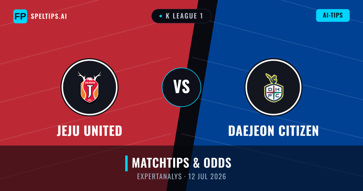 Jeju United vs Daejeon Citizen — matchtips och förhandstitt