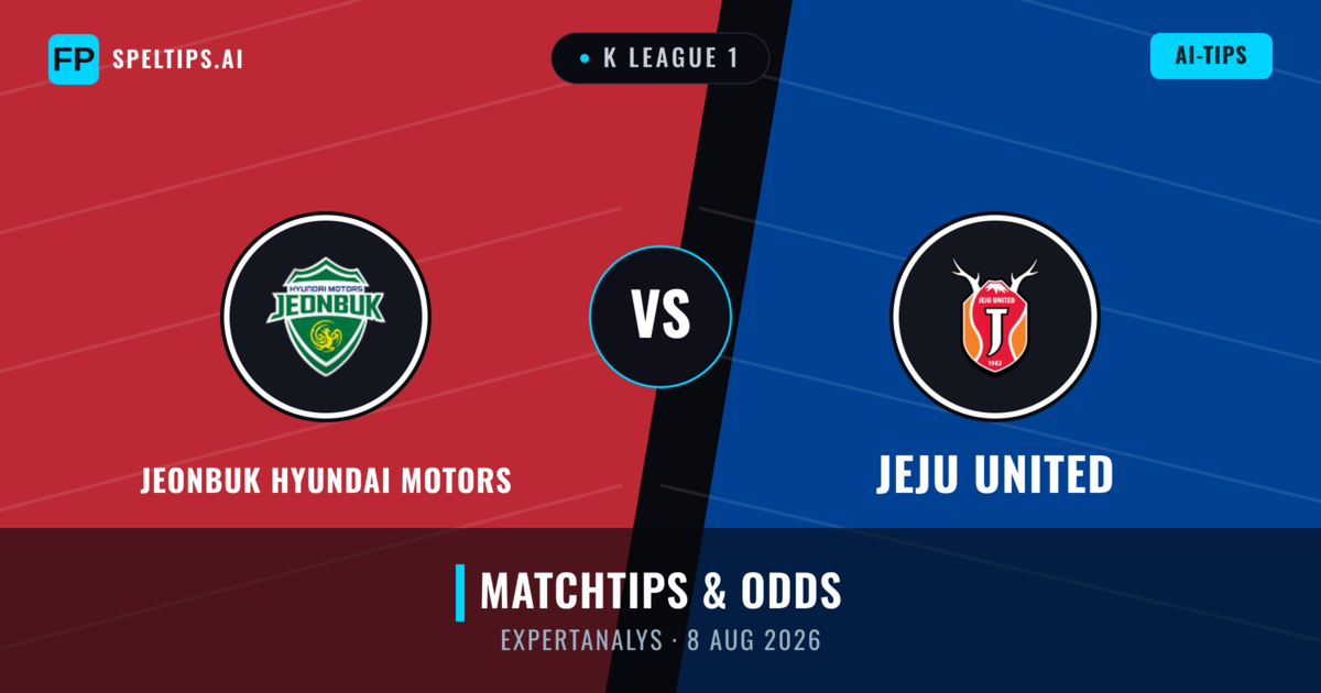 Jeonbuk Hyundai Motors vs Jeju United — matchtips och förhandstitt