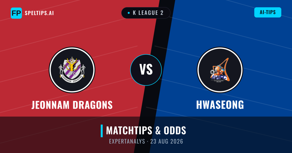 Jeonnam Dragons vs Hwaseong — matchtips och förhandstitt