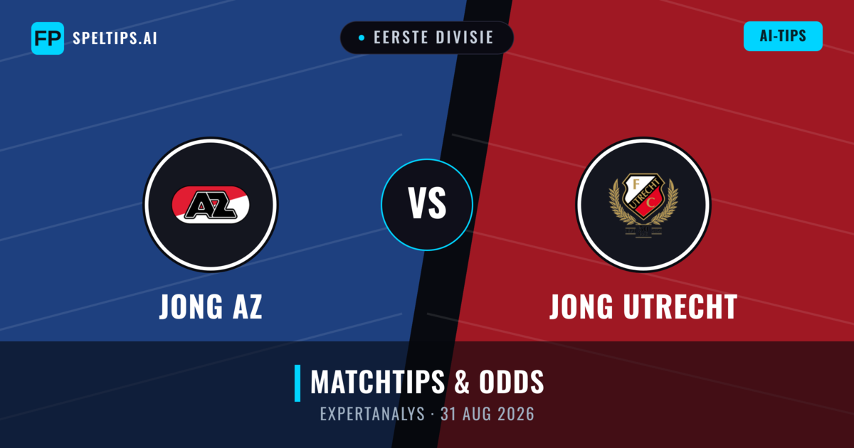 Jong AZ vs Jong Utrecht — matchtips och förhandstitt