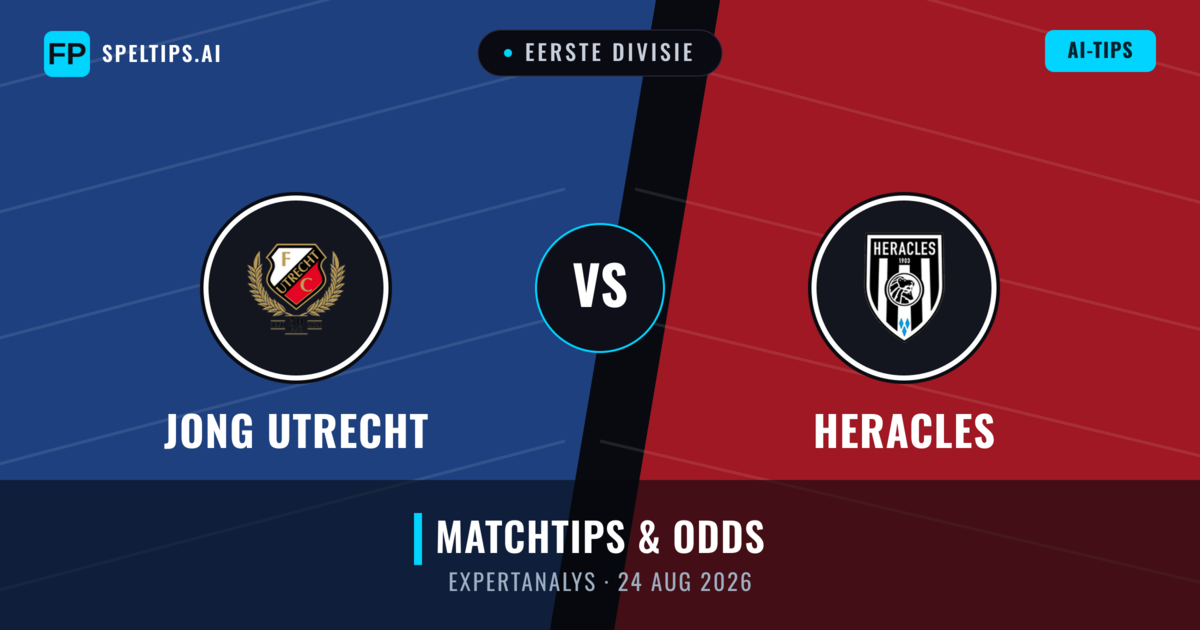 Jong Utrecht vs Heracles — matchtips och förhandstitt