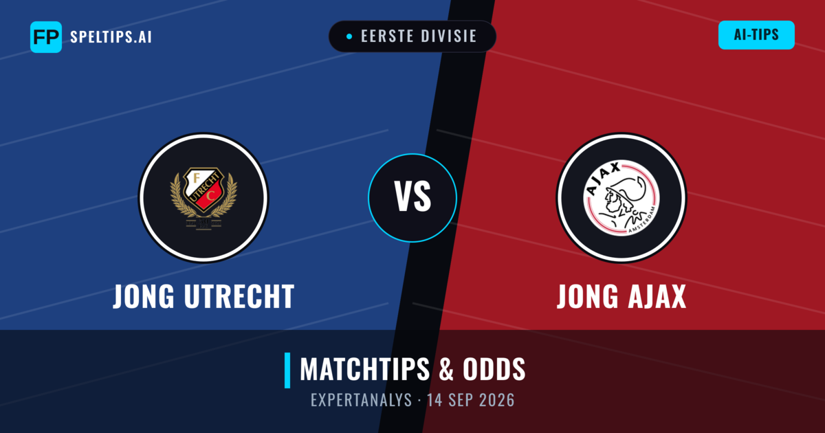 Jong Utrecht vs Jong Ajax — matchtips och förhandstitt