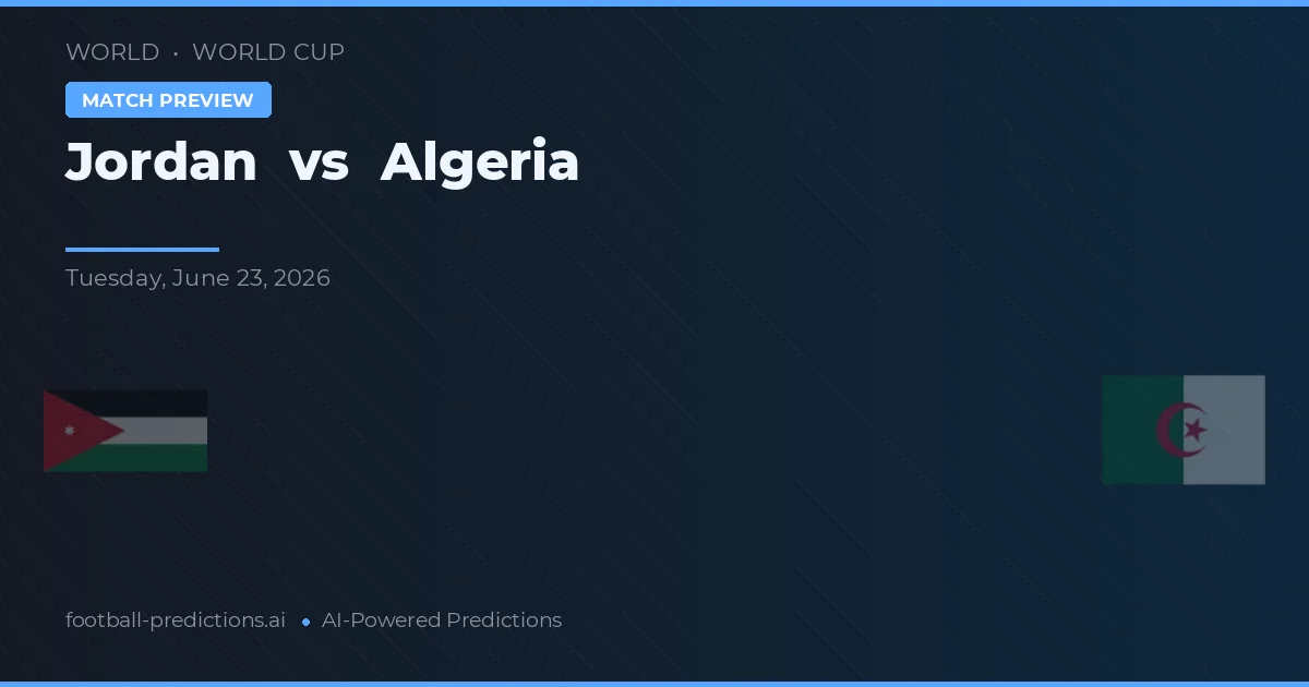 Jordanien vs Algeriet — matchtips och förhandstitt