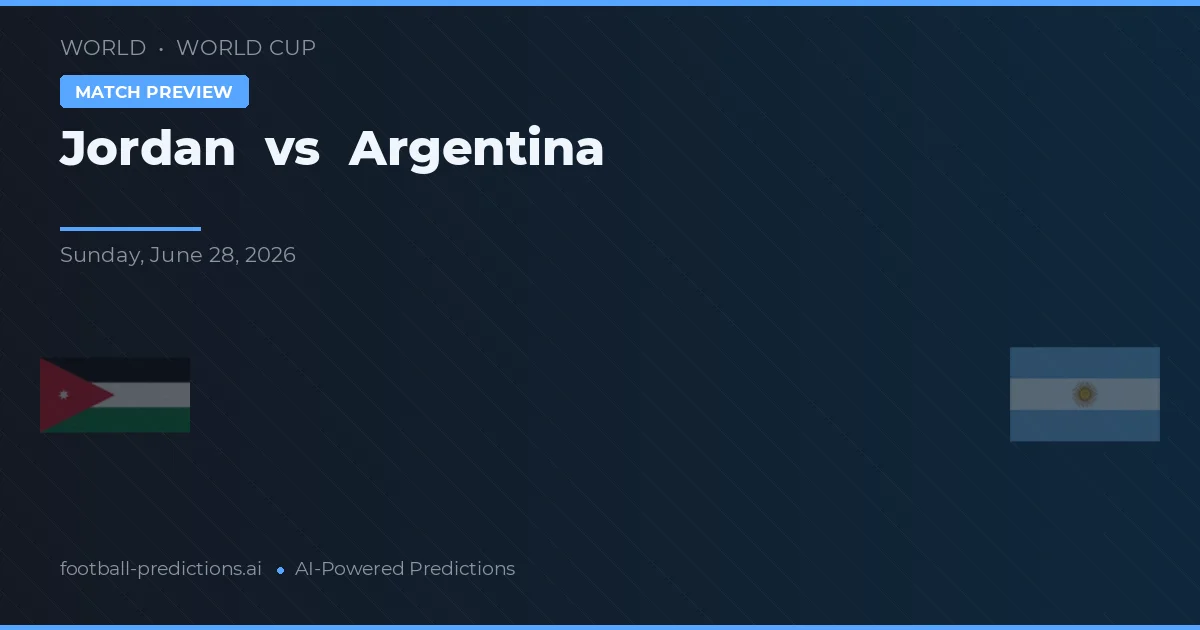 Jordanien vs Argentina — matchtips och förhandstitt