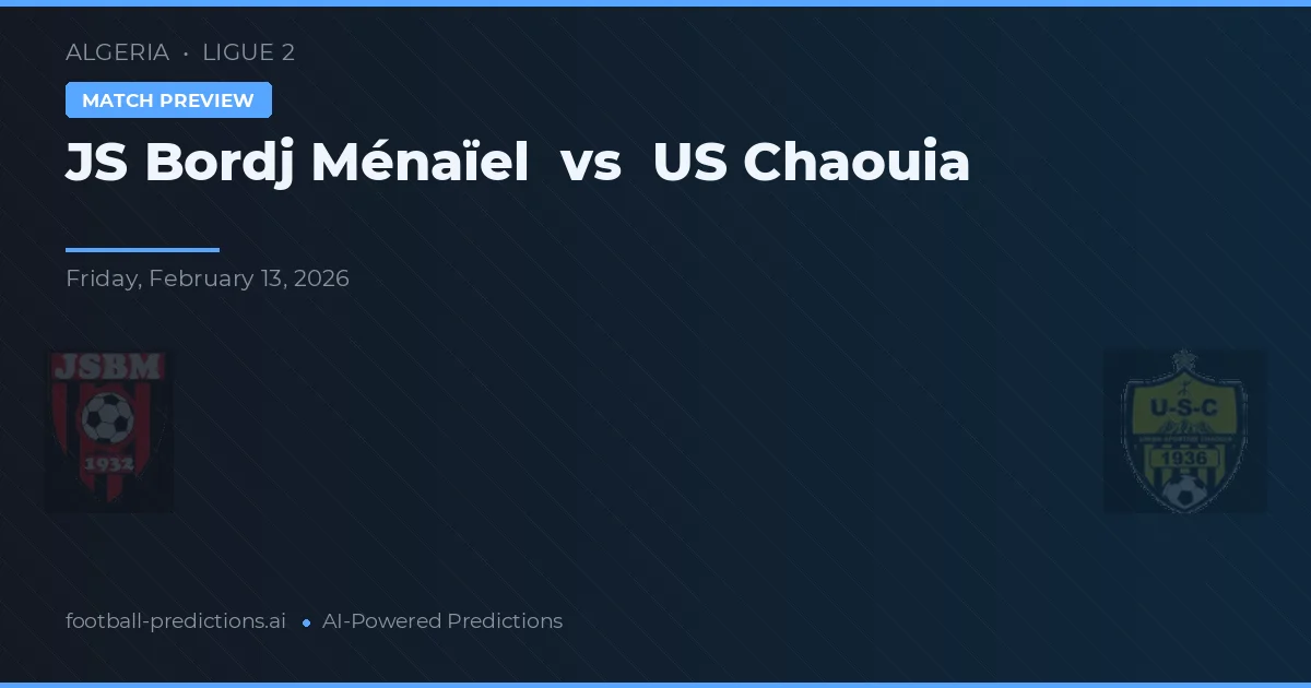 JS Bordj Ménaïel vs US Chaouia — matchtips och förhandstitt