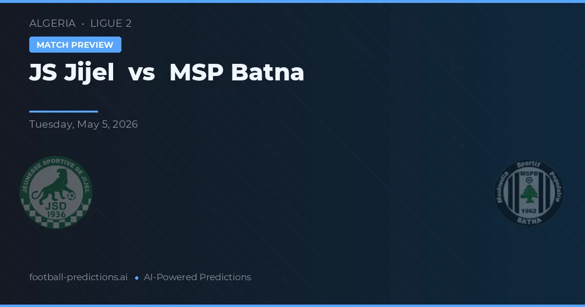JS Jijel vs MSP Batna — matchtips och förhandstitt