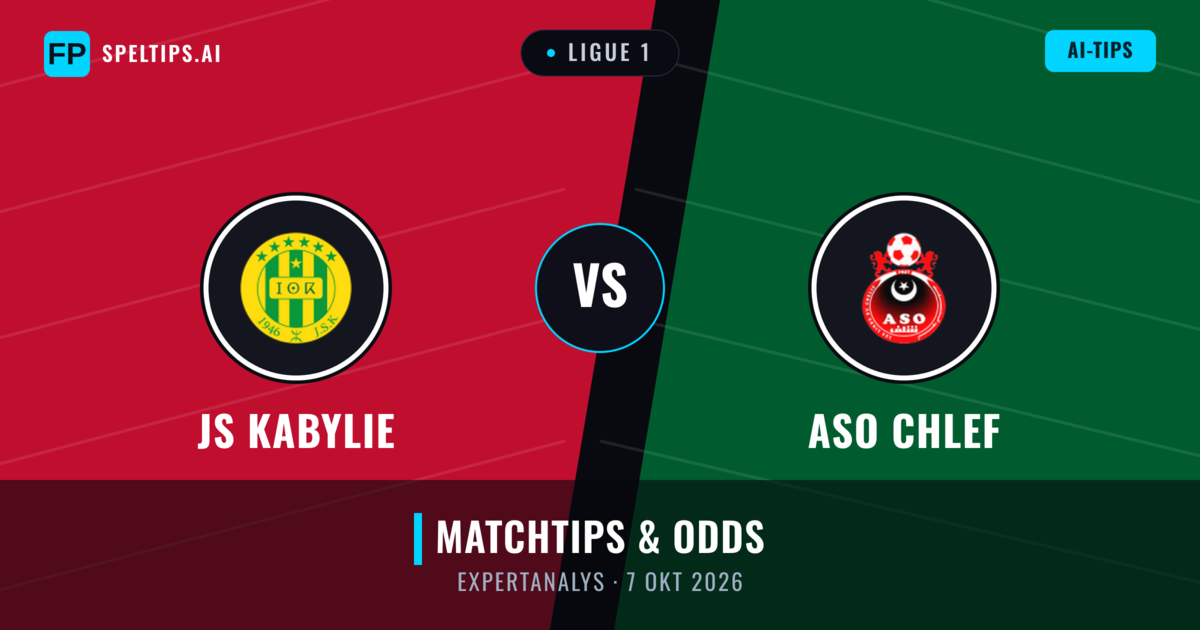 JS Kabylie vs ASO Chlef — matchtips och förhandstitt
