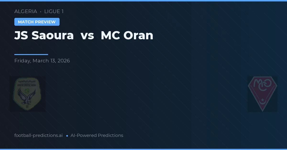 JS Saoura vs MC Oran — matchtips och förhandstitt