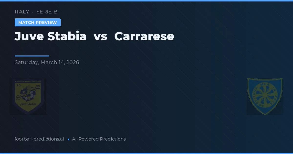 Juve Stabia vs Carrarese — matchtips och förhandstitt