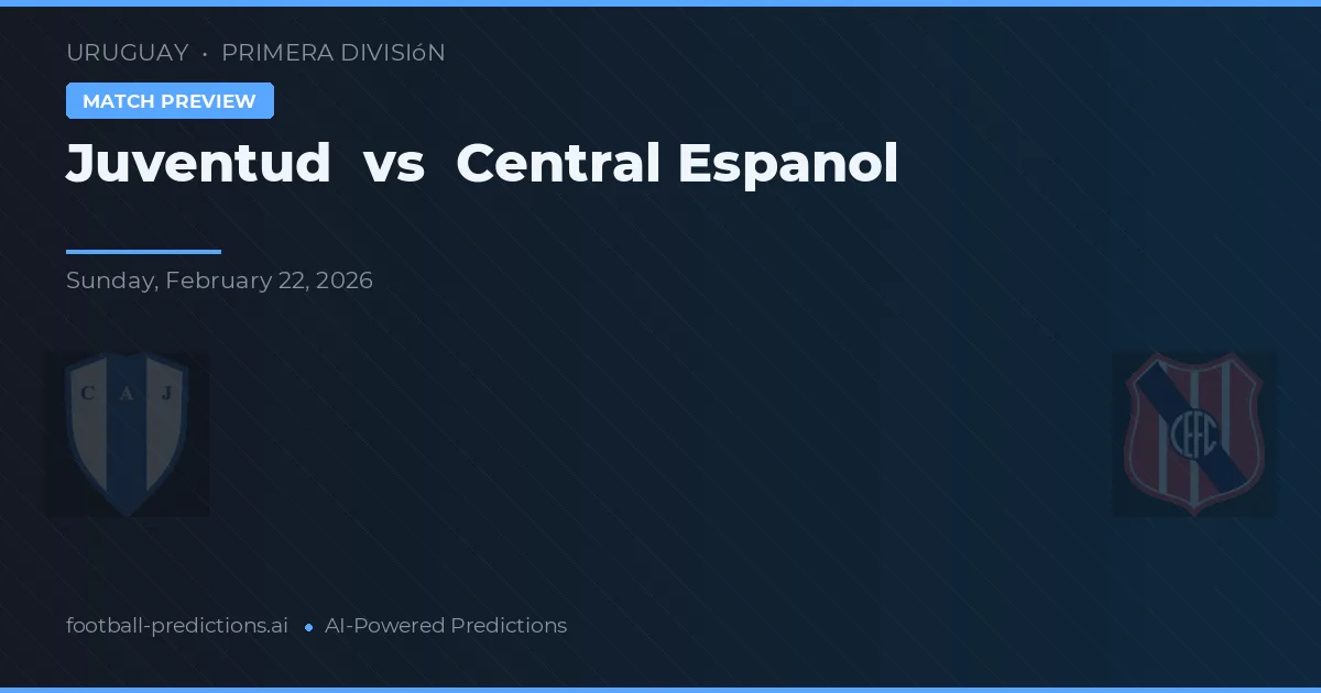 Juventud vs Central Español — matchtips och förhandstitt