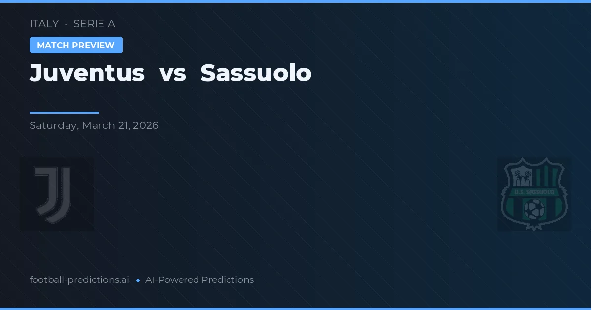 Juventus vs Sassuolo — matchtips och förhandstitt