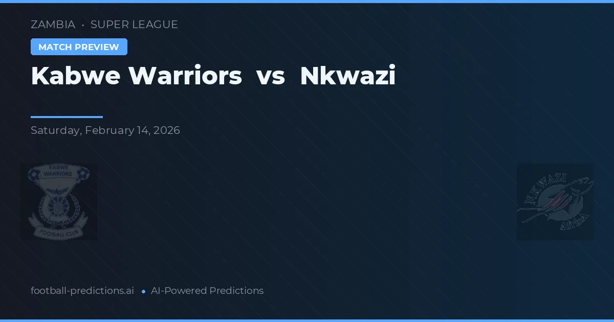 Kabwe Warriors vs Nkwazi — matchtips och förhandstitt