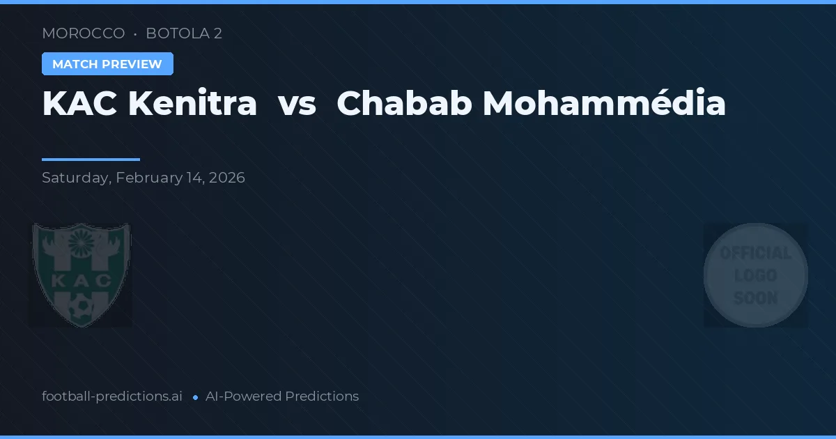 KAC Kenitra vs Chabab Mohammédia — matchtips och förhandstitt