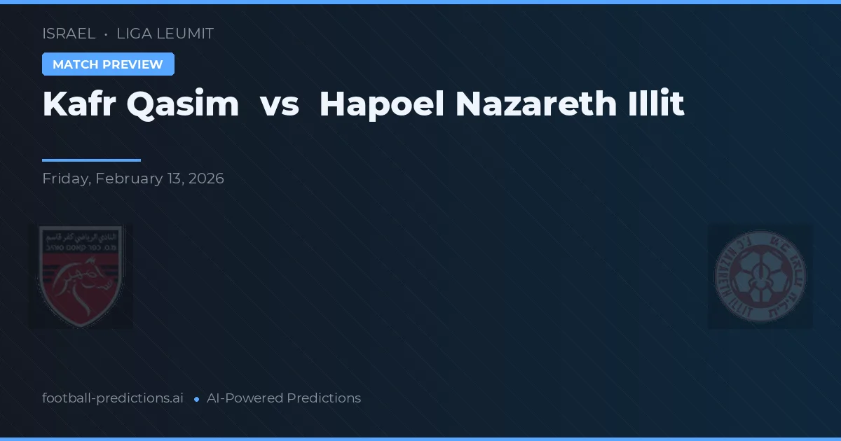 Kafr Qasim vs Hapoel Nazareth Illit — matchtips och förhandstitt