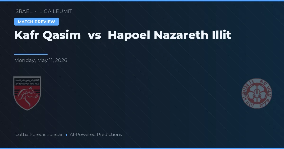 Kafr Qasim vs Hapoel Nazareth Illit — matchtips och förhandstitt