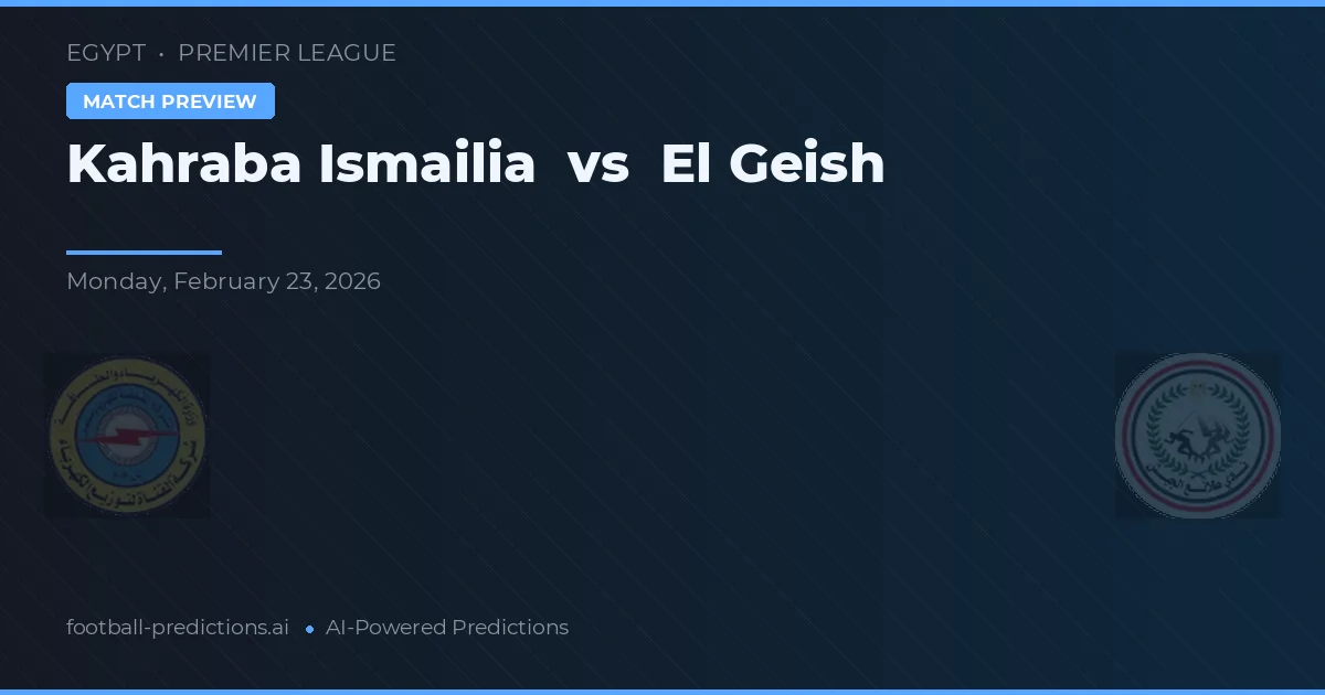 Kahraba Ismailia vs El Geish — matchtips och förhandstitt