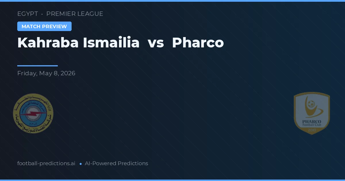 Kahraba Ismailia vs Pharco — matchtips och förhandstitt
