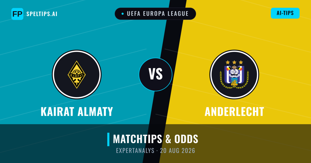 Kairat Almaty vs Anderlecht — matchtips och förhandstitt