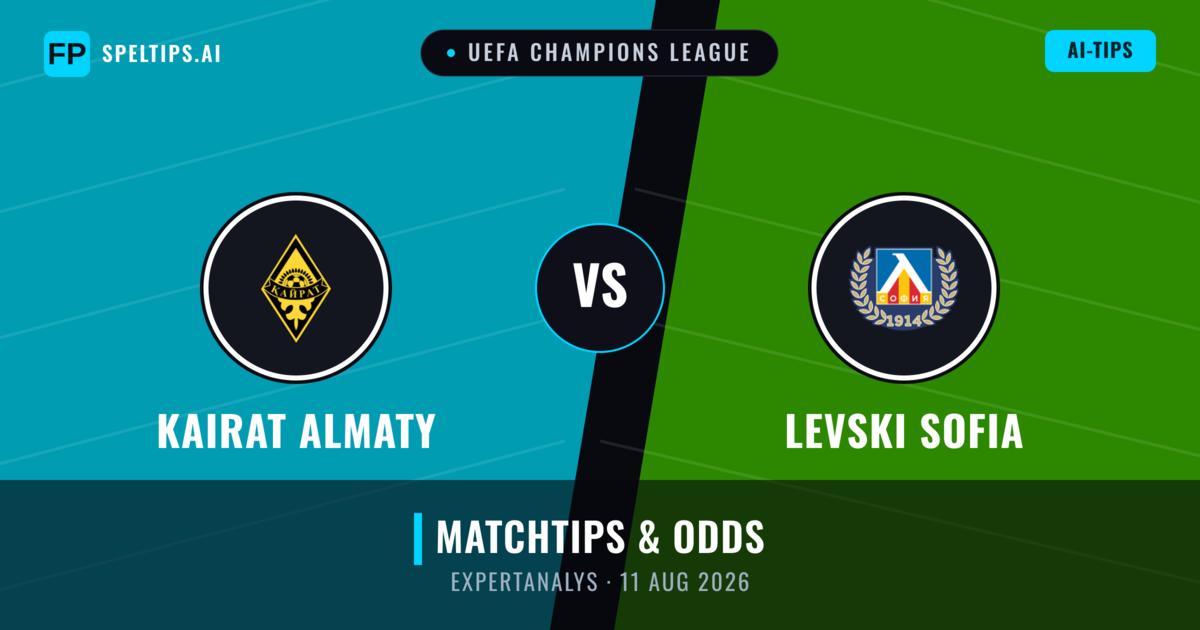 Kairat Almaty vs Levski Sofia — matchtips och förhandstitt