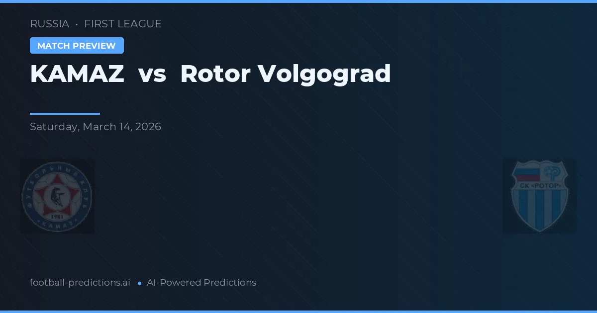 KAMAZ vs Rotor Volgograd — matchtips och förhandstitt
