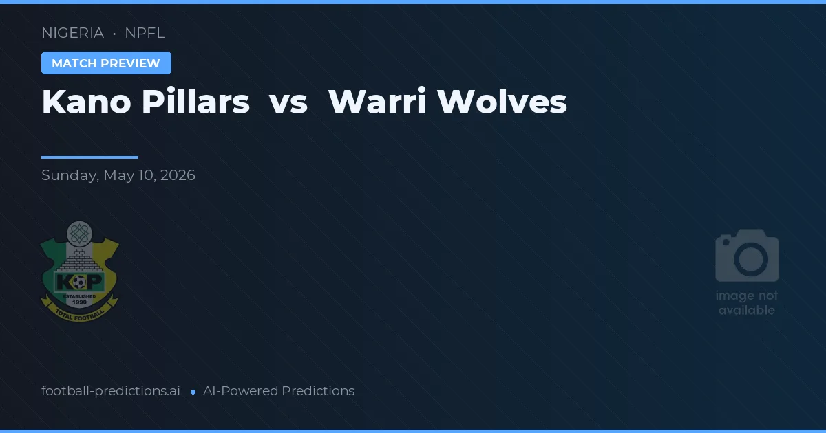 Kano Pillars vs Warri Wolves — matchtips och förhandstitt