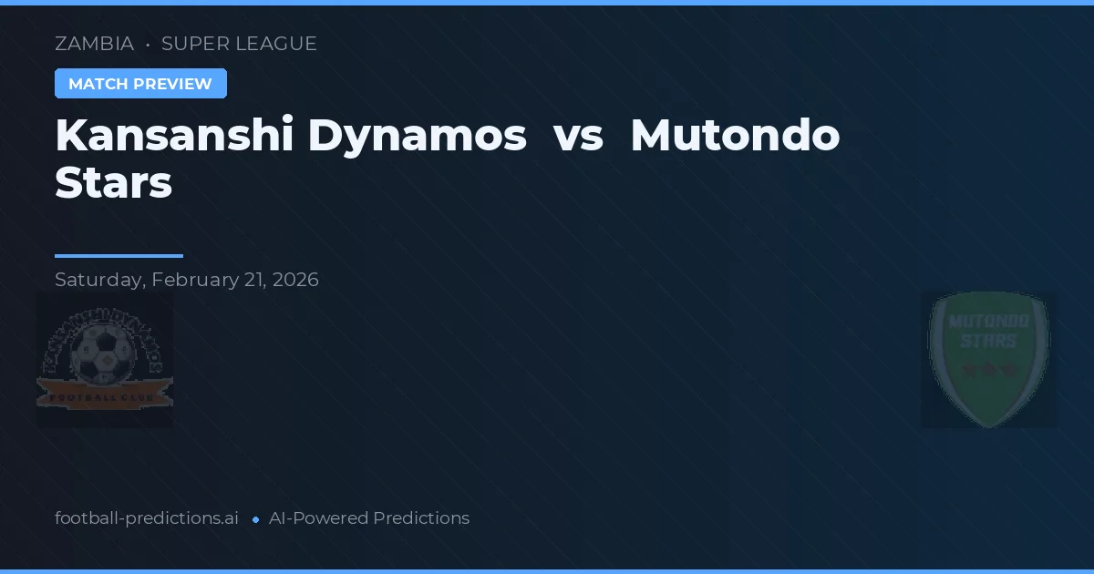 Kansanshi Dynamos vs Mutondo Stars — matchtips och förhandstitt