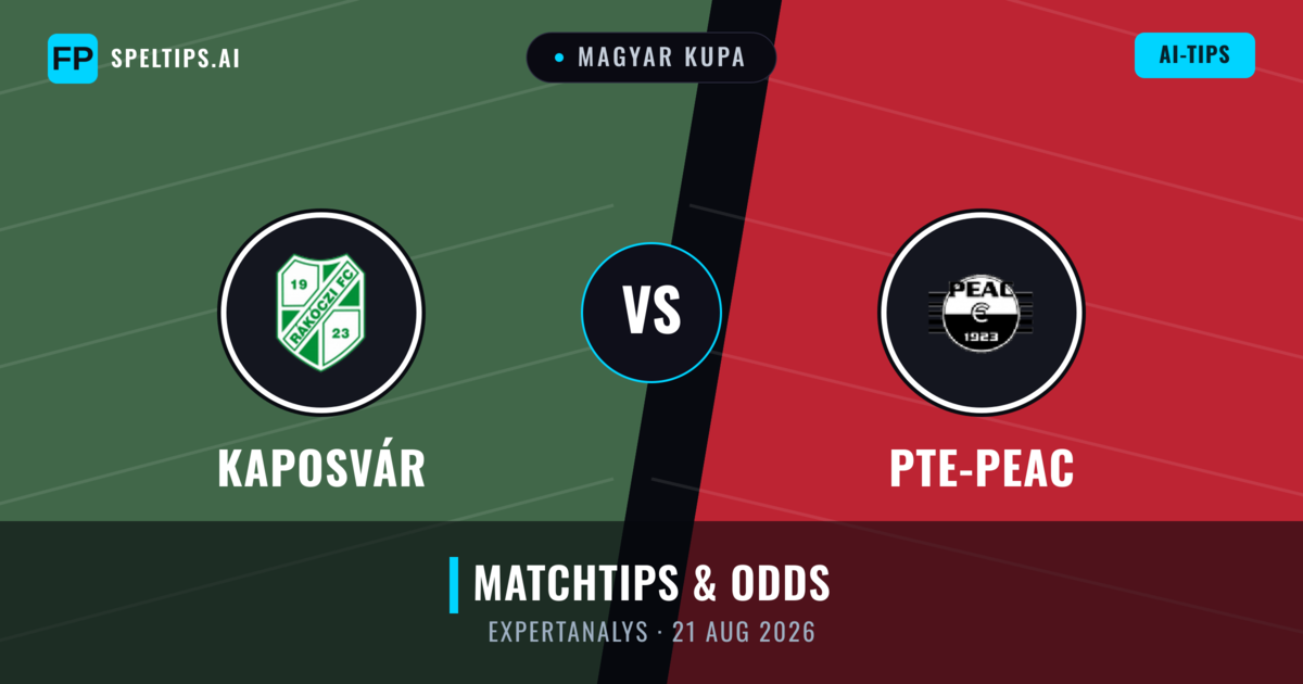 Kaposvár vs PTE-PEAC — matchtips och förhandstitt