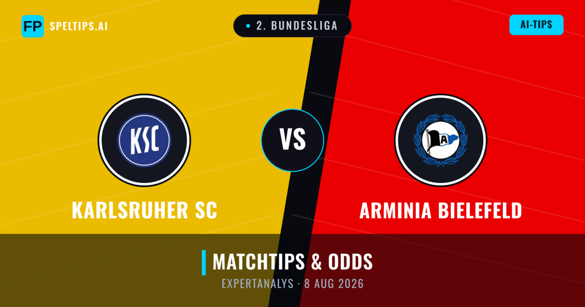 Karlsruher SC vs Arminia Bielefeld — matchtips och förhandstitt