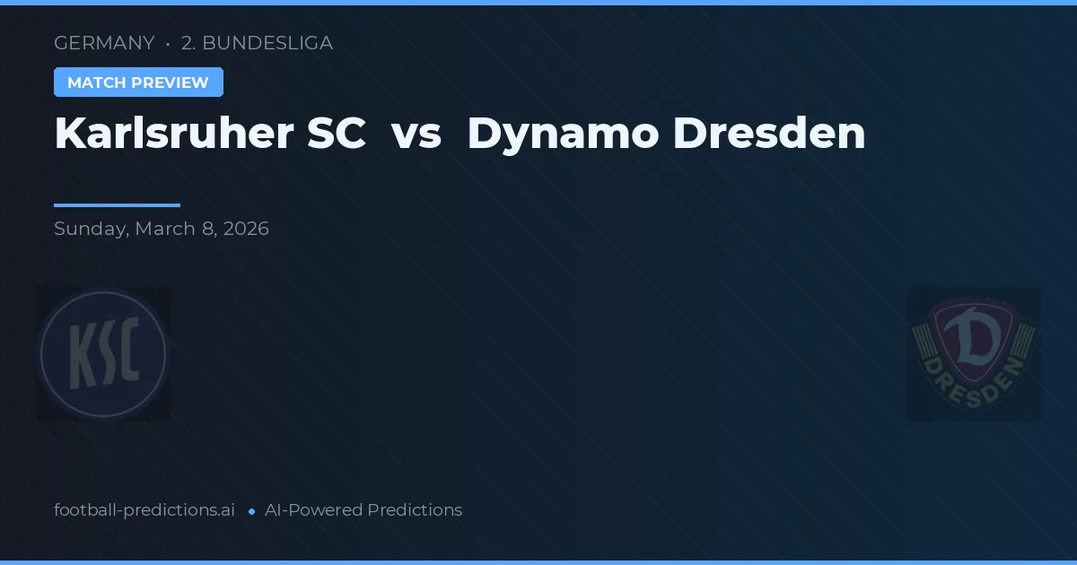 Karlsruher SC vs Dynamo Dresden — matchtips och förhandstitt