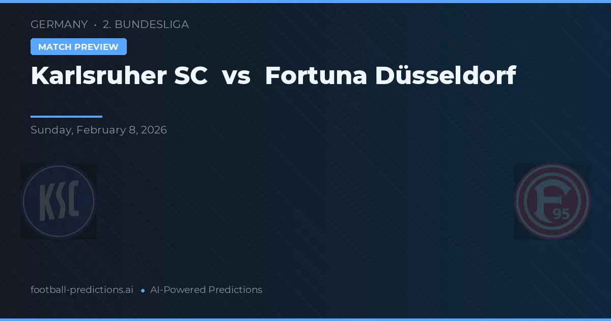 Karlsruher SC vs Fortuna Düsseldorf — matchtips och förhandstitt
