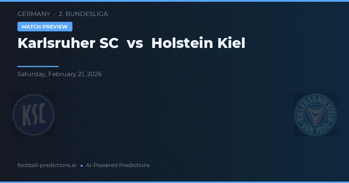 Karlsruher SC vs Holstein Kiel — matchtips och förhandstitt