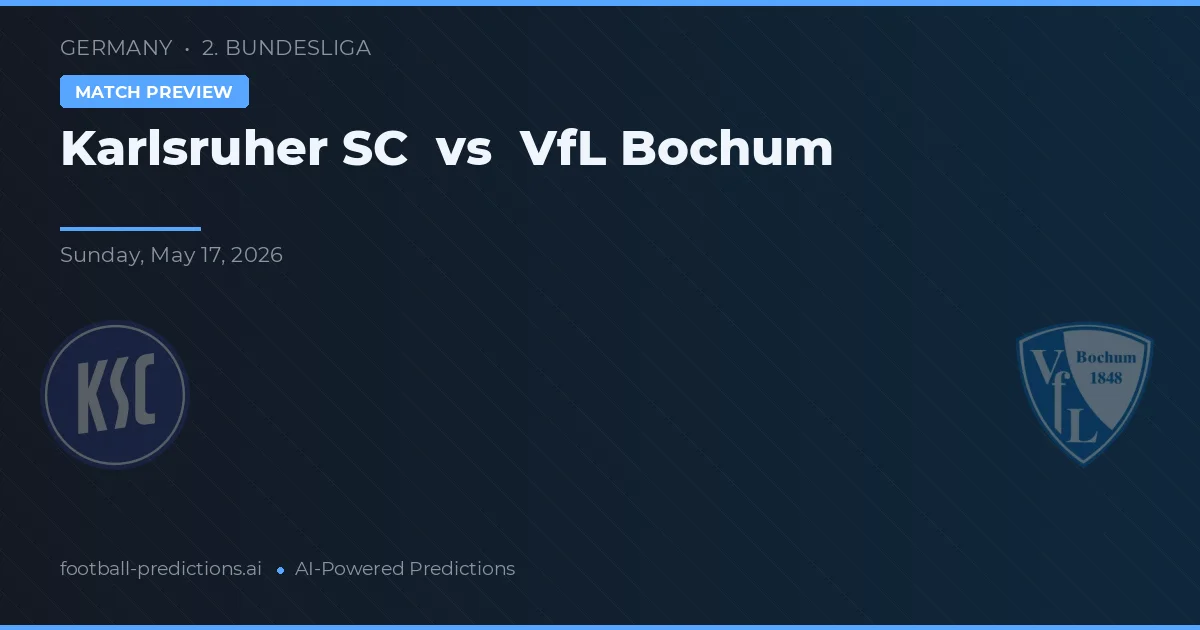 Karlsruher SC vs VfL Bochum — matchtips och förhandstitt