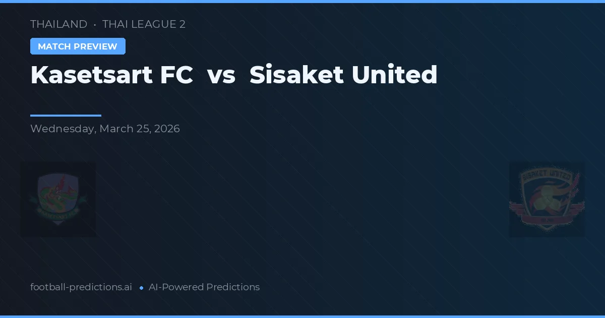 Kasetsart FC vs Sisaket United — matchtips och förhandstitt