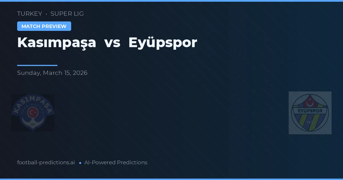 Kasımpaşa vs Eyüpspor — matchtips och förhandstitt