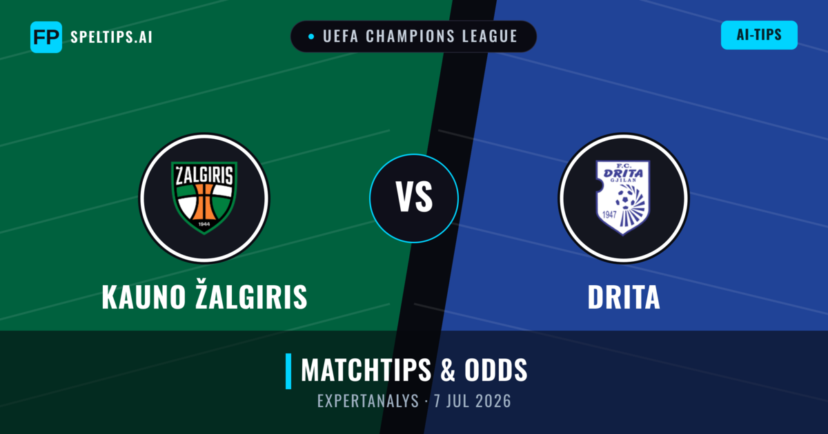 Kauno Žalgiris vs Drita — matchtips och förhandstitt