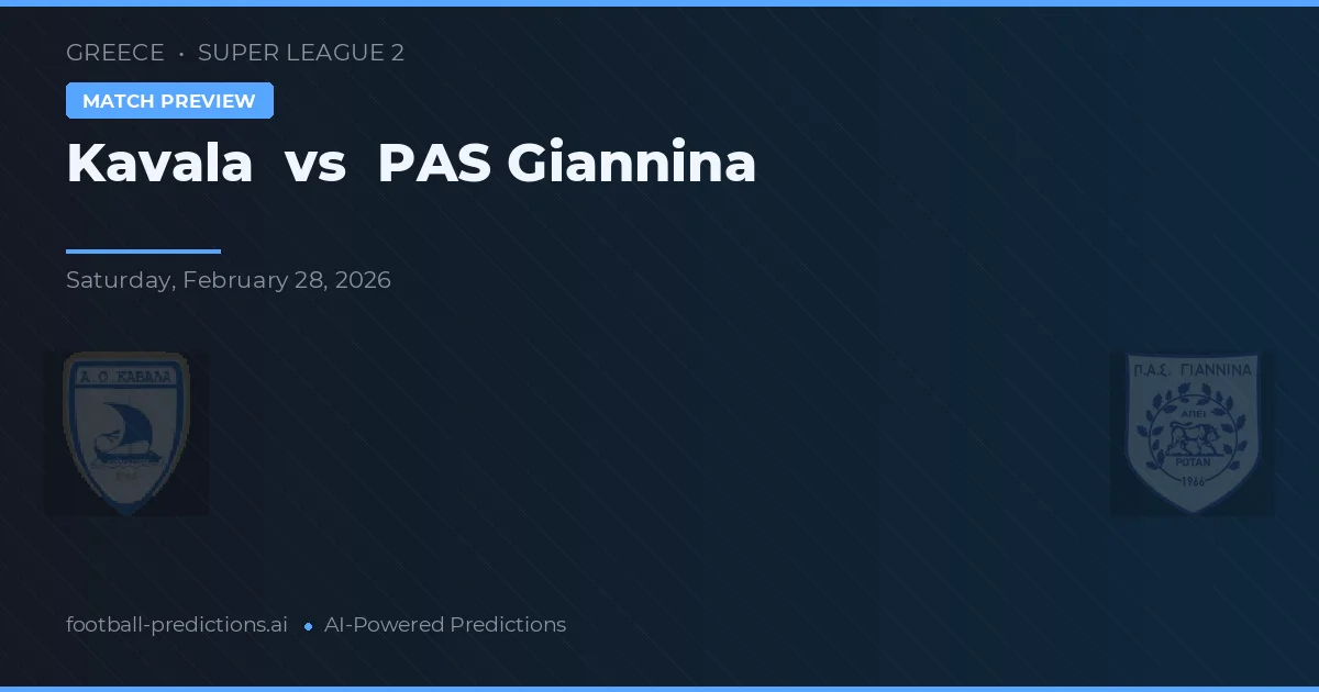 Kavala vs PAS Giannina — matchtips och förhandstitt