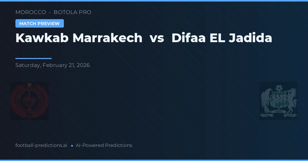 Kawkab Marrakech vs Difaa EL Jadida — matchtips och förhandstitt
