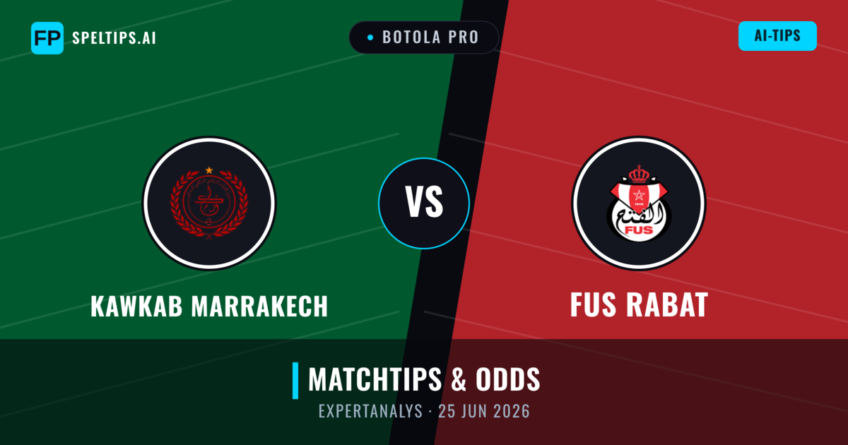Kawkab Marrakech vs FUS Rabat — matchtips och förhandstitt