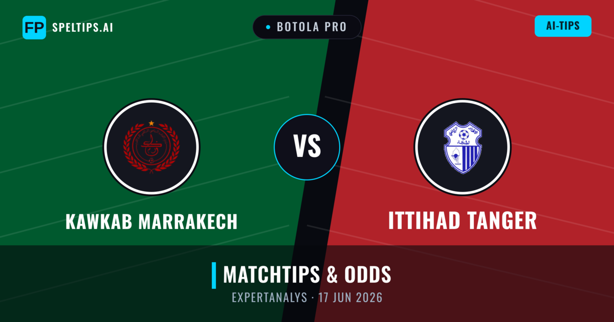 Kawkab Marrakech vs Ittihad Tanger — matchtips och förhandstitt