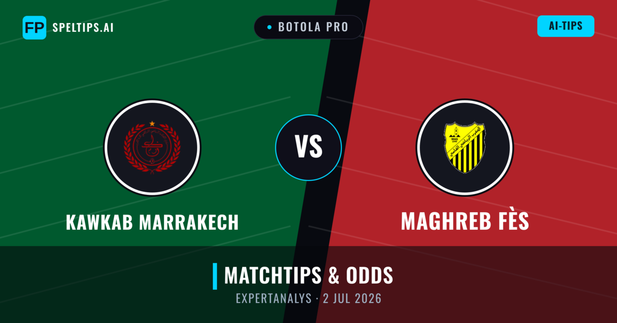 Kawkab Marrakech vs Maghreb Fès — matchtips och förhandstitt