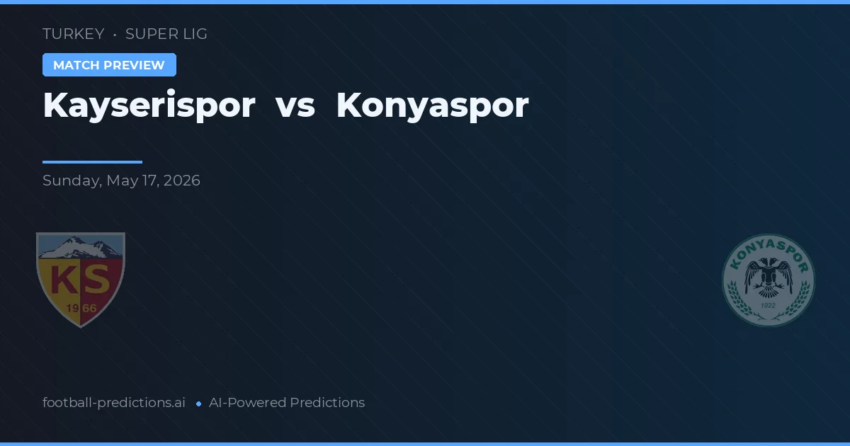 Kayserispor vs Konyaspor — matchtips och förhandstitt